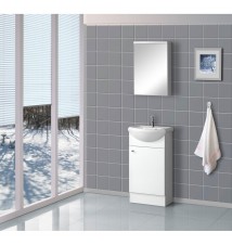 DreamLine 18" Floor Standing Modern Bathroom Vanity - w/Counter and Medicine Cabinet