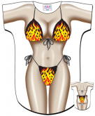 Flames Bikini Body Tee Shirt -..