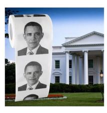 Barack Obama Toilet Tissue Paper Novelty Gag Joke Presidential Bathroo
