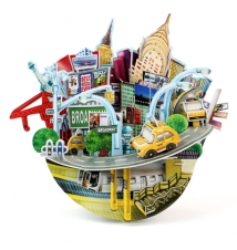 Daron New York Cityscape 3D Puzzle Bank (55-Piece)