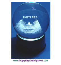Ebbets Field Laser Etched Inside A 4* Crystal Ball