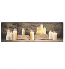 Flickering Light Canvas Wall Art #34- Mantle Of Candle