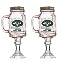 2 Pack New York Jets Redneck Beer/Wine Glass