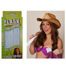 5 Tampon Flasks with 5 Wrappers - Hidden Flask - 1 Oz Test Tubes 