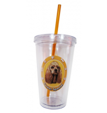 Cocker Spaniel Acrylic Drinking Cup With Straw #08