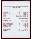 Fake ATM Receipts 10 Pack..