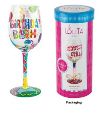 Birthday Bash Wine Glass by Lolita #131