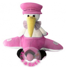 AirBorn Stork Baby Girl *Hush Little Baby* by Chantilly Lane #166