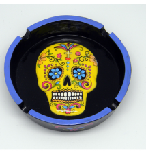 Day Of The Dead Yellow Head Ashtray 