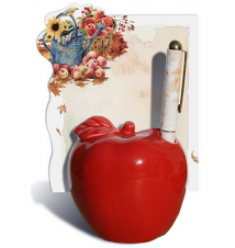 Apple Orchard Pad & Pen Holder Set