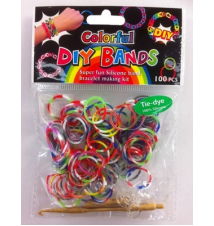 Colorful DIY Tye Dye Bands Bracelet Making Kit #134 