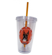 Boxer Acrylic Drinking Cup With Straw #05