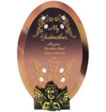 *My Godmother* Oval Mirror Plaque