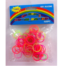 Fun Loops Tye Dye Bandz- Pink-Orange-Green #075