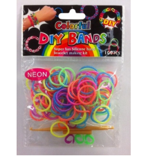 Colorful DIY Bands Bracelet Making Kit- Neon Beaded #132 