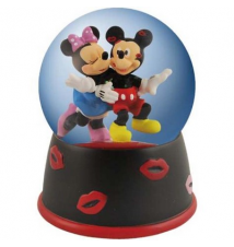 Disney Lots Of Kisses Mickey Mouse And Minnie Water Globe