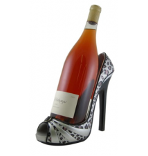 Glittering Cheetah Print Shoe Wine Bottle Holder 