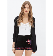 Embroidered Faux Suede Shorts
Forever 21
