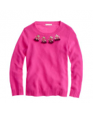 Girls' jeweled pom-pom sweater..