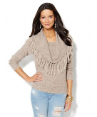 Fringed Cowl-Neck Sweater
New ..