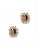 Faux-Stone Frame Post Earring
..