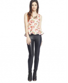 Cut-Out Floral Peplum Tank
The..