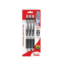 Pentel EnerGel Deluxe RTX Retractable Gel Ink Pens, Medium Point, Black 3pk
OfficeMax
