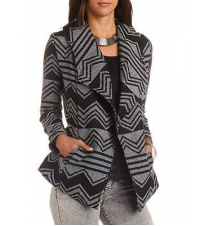 Belted Woven Chevron Wrap Coat
Charlotte Russe

