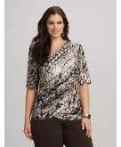 Plus Size Abstract Shimmer Top..