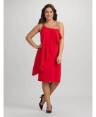 Plus Size One-Shoulder Overlay..