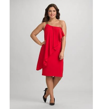 Plus Size One-Shoulder Overlay Dress
Dress Barn
