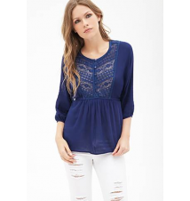 Lace-Paneled Self-Tie Top
Forever 21
