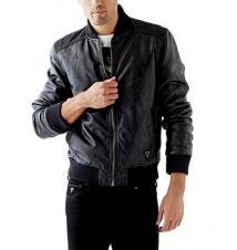 Garment-Washed Faux-Leather Bomber Jacket
Guess
