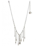Spike & chain charm necklace b..