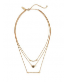 Pave Double-Bar & Disk Necklac..