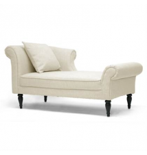 Baxton Studio Lucille Linen Victorian-Style Chaise Lounge with Wood Legs
Brookstone

