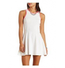 Neon-Piped Textured Skater Dress
Charlotte Russe
