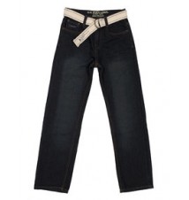 Boys Slim Straight  Belted Jeans