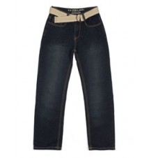 Boys Slim Straight  Belted Jeans