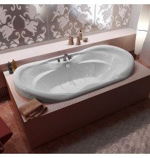 Venzi Aline 41 x 70 Oval Air Jetted Bathtub with Center Drain